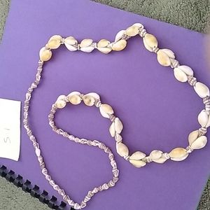 Seashell necklace 30 inch beachwear